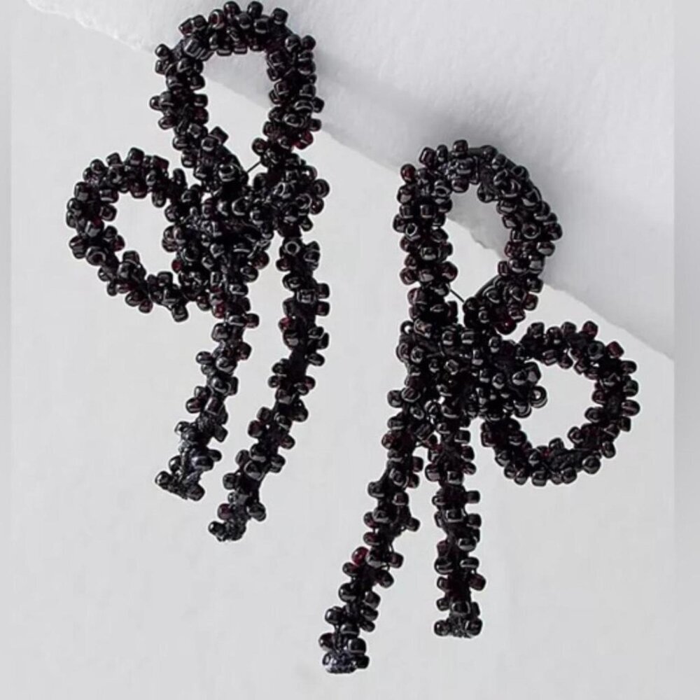 Free People - Black Beaded Bow